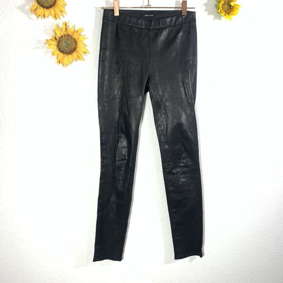 J Brand - Edita Lamb Leather Style L8007 Stretch Waist Leggings Size Small - Picture 4 of 16